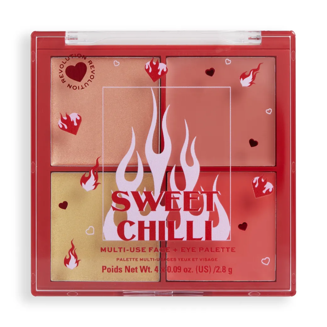 I Heart Revolution Sweet Chilli Cream Blush & Highlight Quad