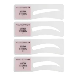 Makeup Revolution Brow Powder Stamp & Stencil Kit Medium Brown