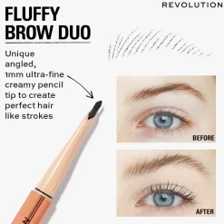 Makeup Revolution Fluffy Brow Filter Duo Granite