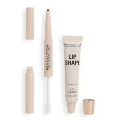 Makeup Revolution Lip Shape Kit Brown Nude