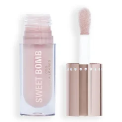Makeup Revolution Y2k Sweet Bomb Lip Gloss Vanilla Ice White Holo
