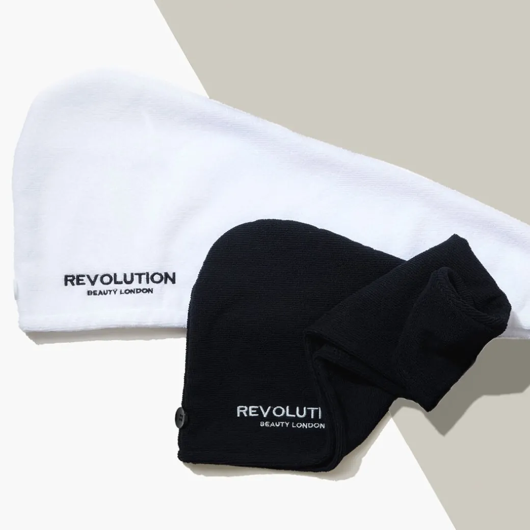 Revolution Haircare Microfibre Hair Wrap Black & White