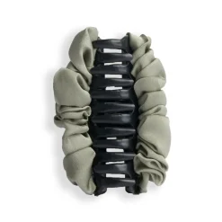 Revolution Haircare Ruched Satin Claw Clip Khaki