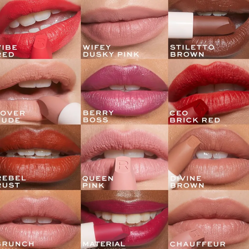 Revolution Lip Allure Soft Satin Lipstick Stiletto Brown