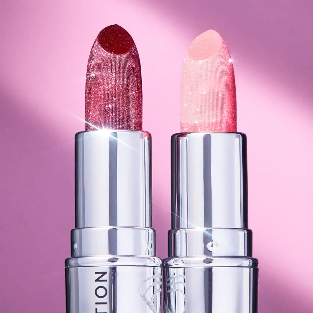 Revolution Metallic Muse Glitter Lipstick Baby Pink