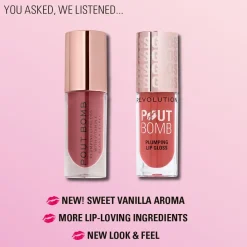 Revolution Pout Bomb Plumping Gloss Wild Mauve Pink NEW!