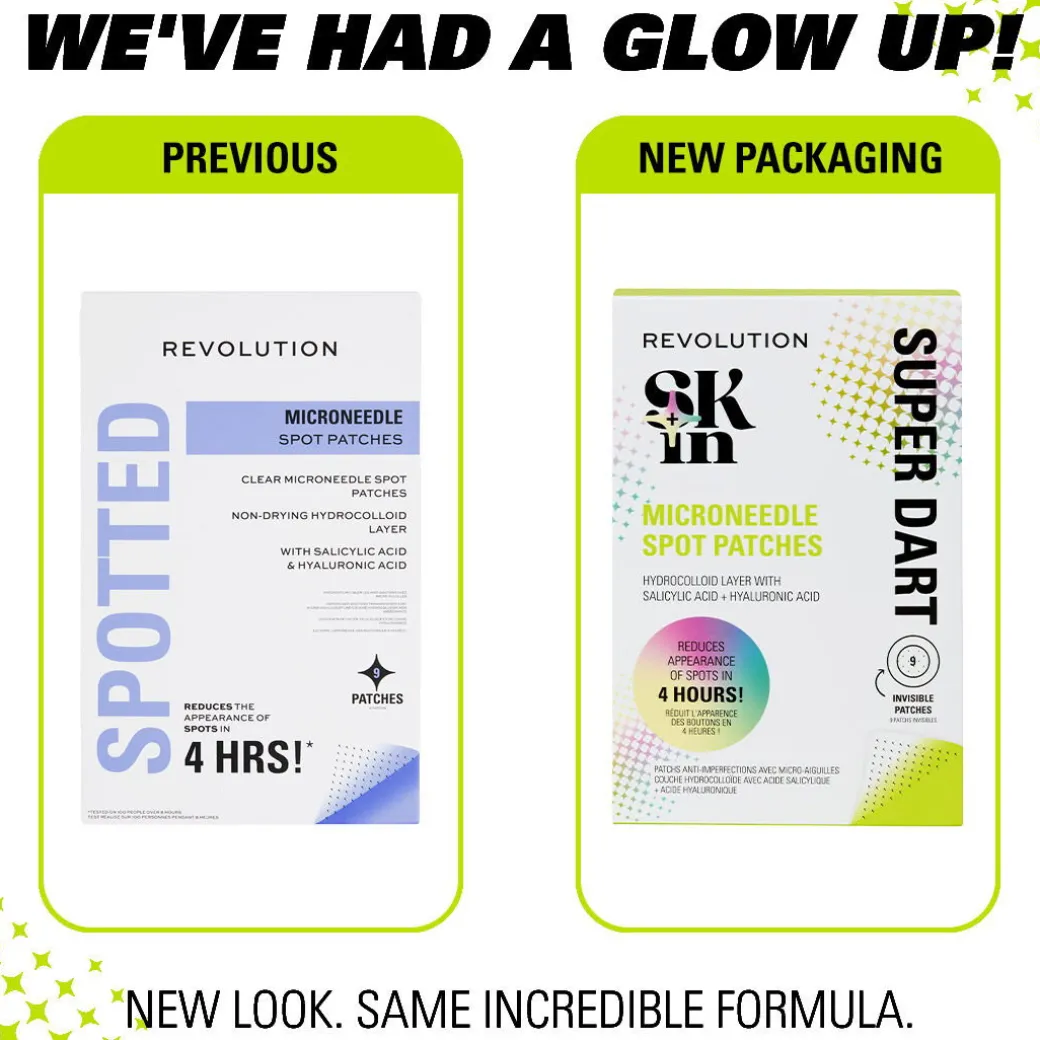 Revolution Skin Super Dart Microneedle Salicylic Acid Hydrocolloid Spot Patches 9 Patches